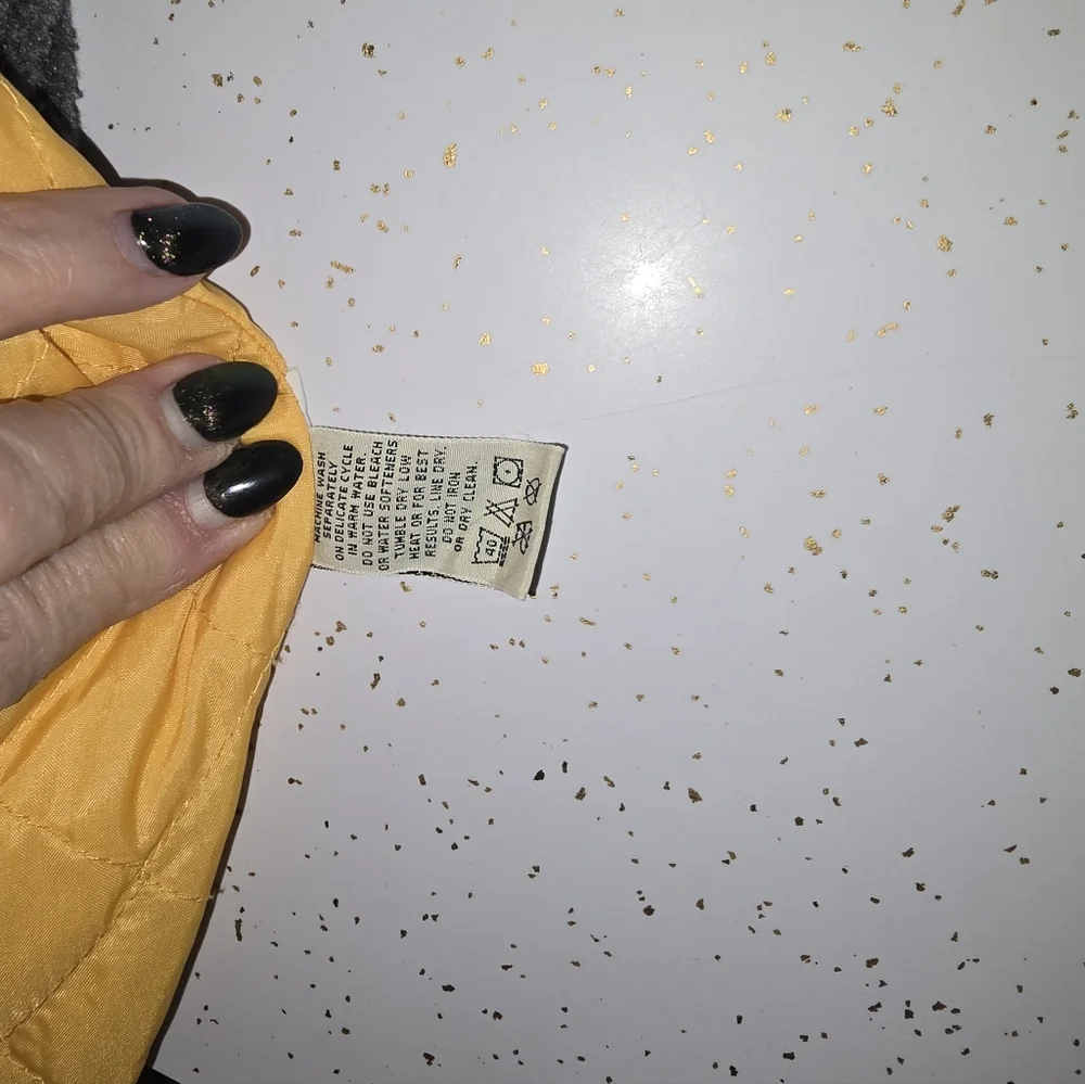 Vintage Eddie Bauer Fleece-Lined Anorak Rain Jacket In Mustard Yellow Size Med - Picture 13 of 15